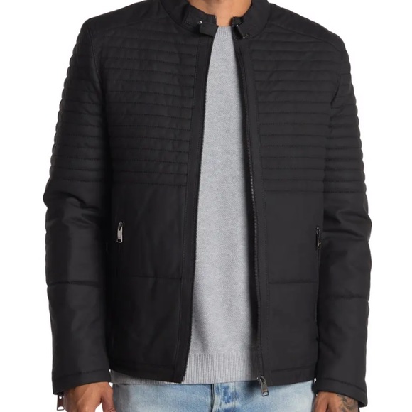 Other - Leather Quilted Stitched Bomber Jacket
Maceoo